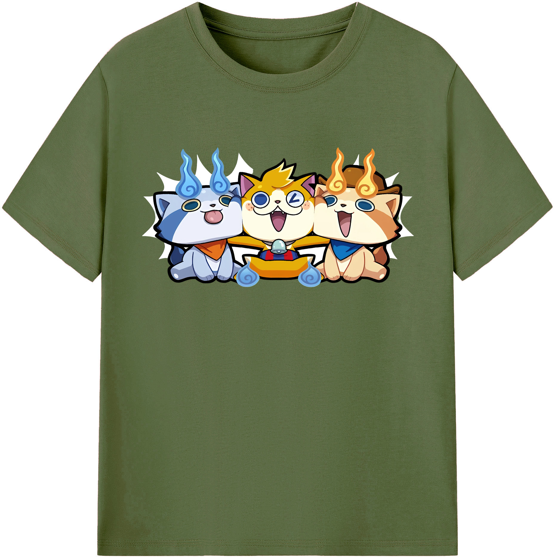 （画像用） 妖怪ウォッチ Yo-kai Watch 綿100％半袖Tシャツ（フロントプリント）